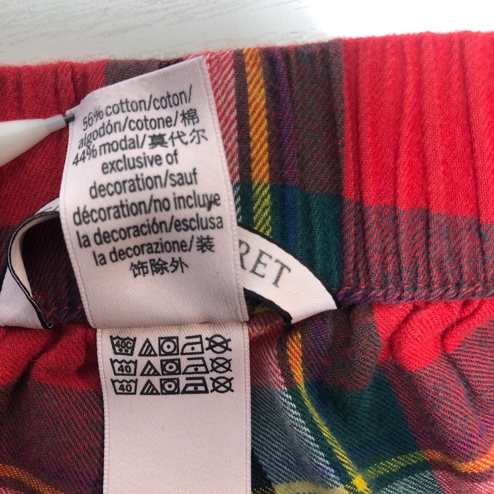 Victoria's Secret Sleep Pajama Shorts Women's Small Plaid Red Lounge - Picture 5 of 5